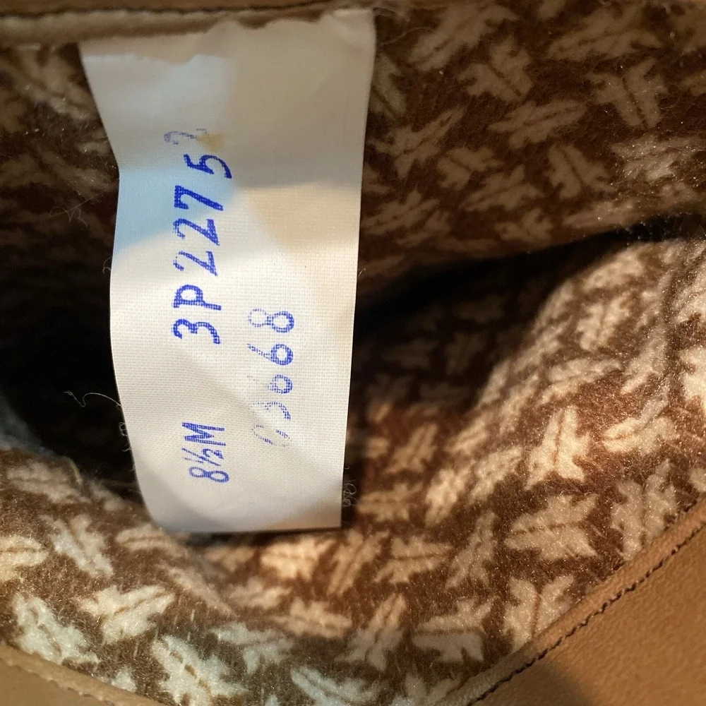 VTG Frye Women's Tan Leather Campus Boots Tall Riding Heeled‎ 8.5 Fold Over Cuff